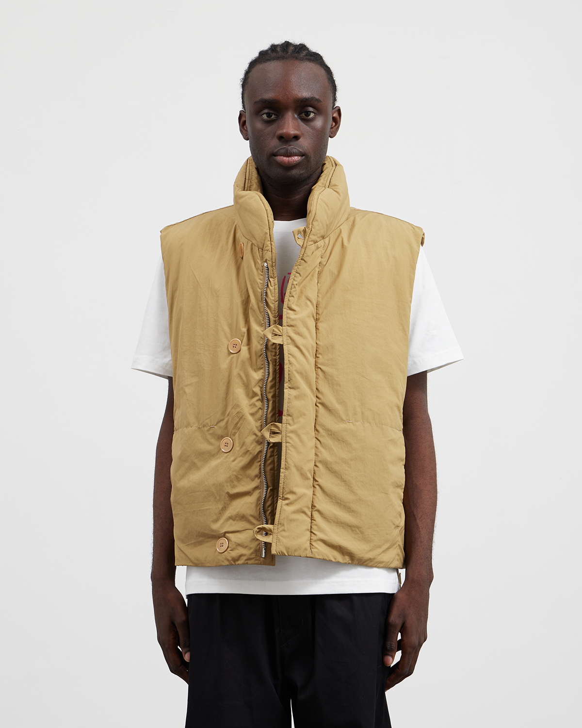 Puffer Gilet Ochre Khaki