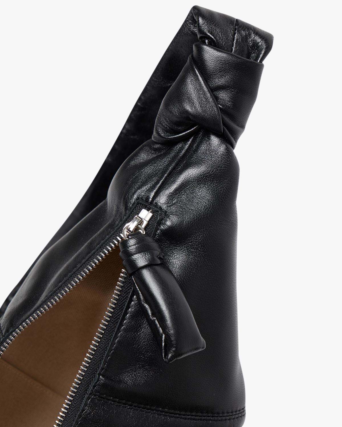 Medium Croissant Bag Black Leather