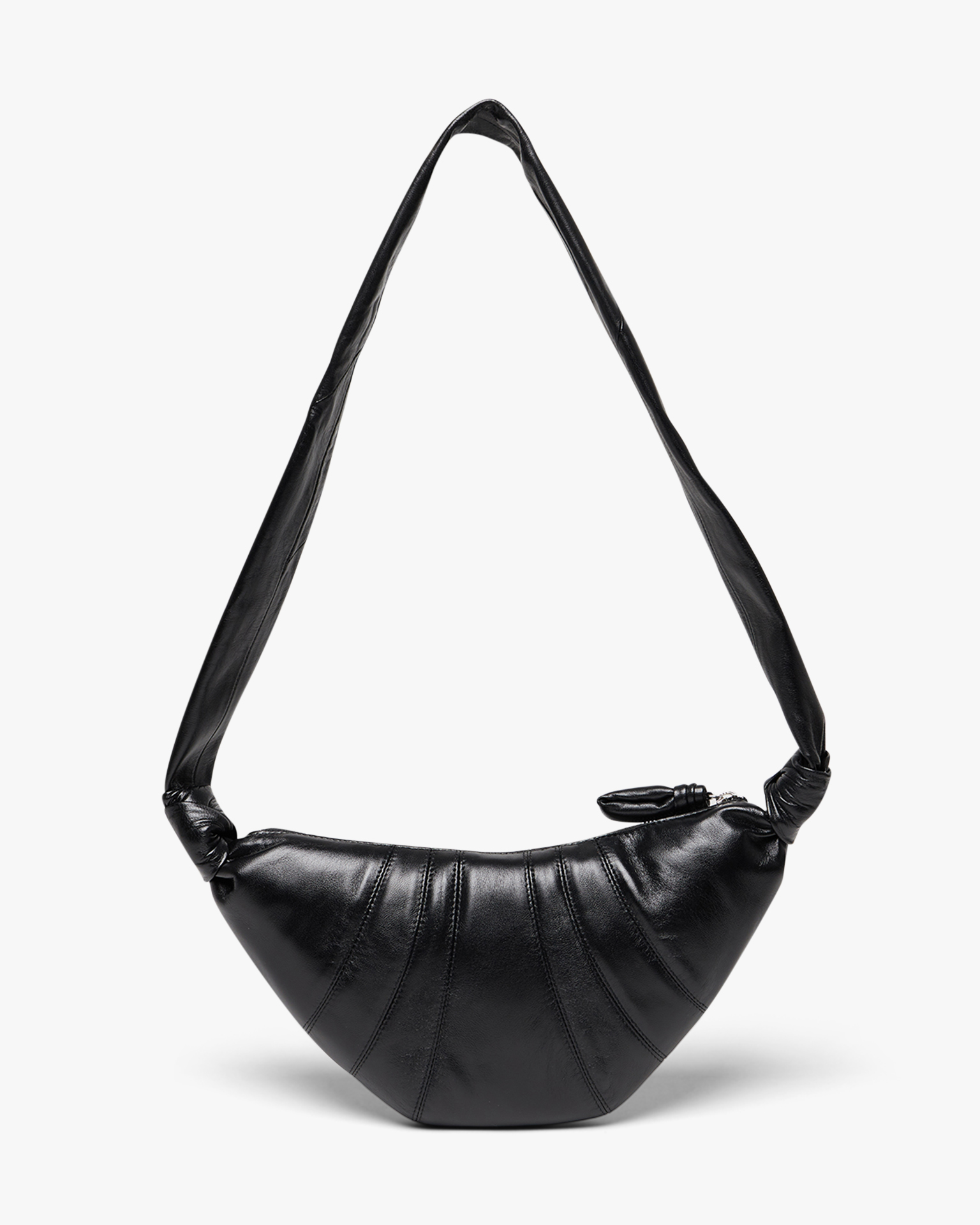 Small Croissant Bag Black Leather