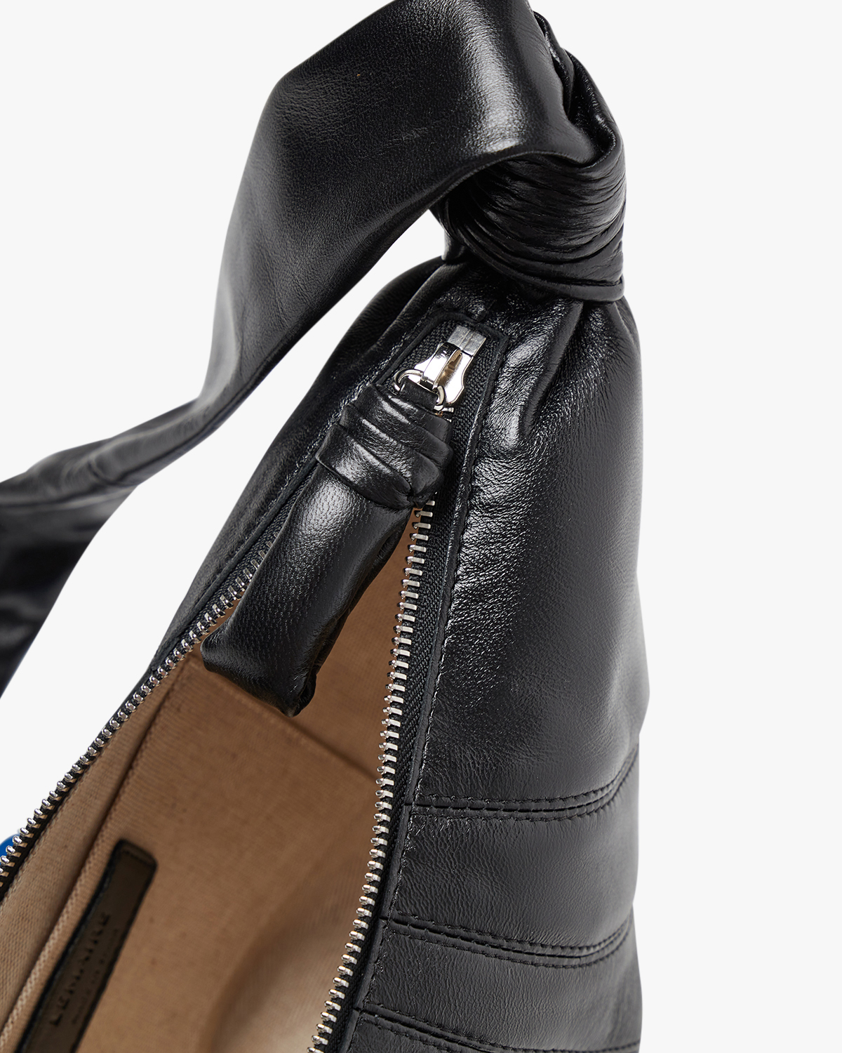 Small Croissant Bag Black Leather