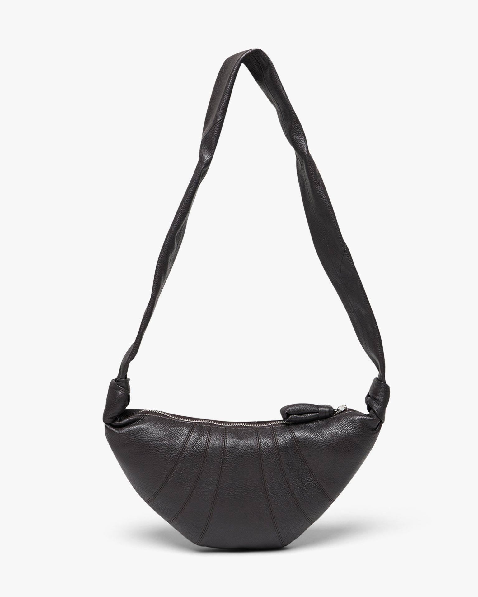 Small Croissant Bag Dark Chocolate Leather