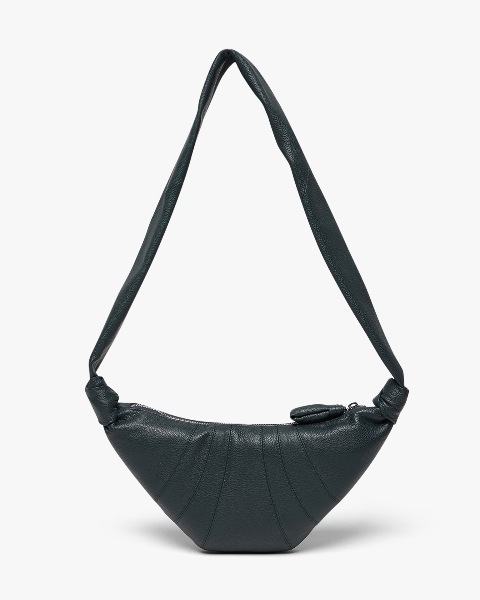 Small Croissant Bag Midnight Green Leather
