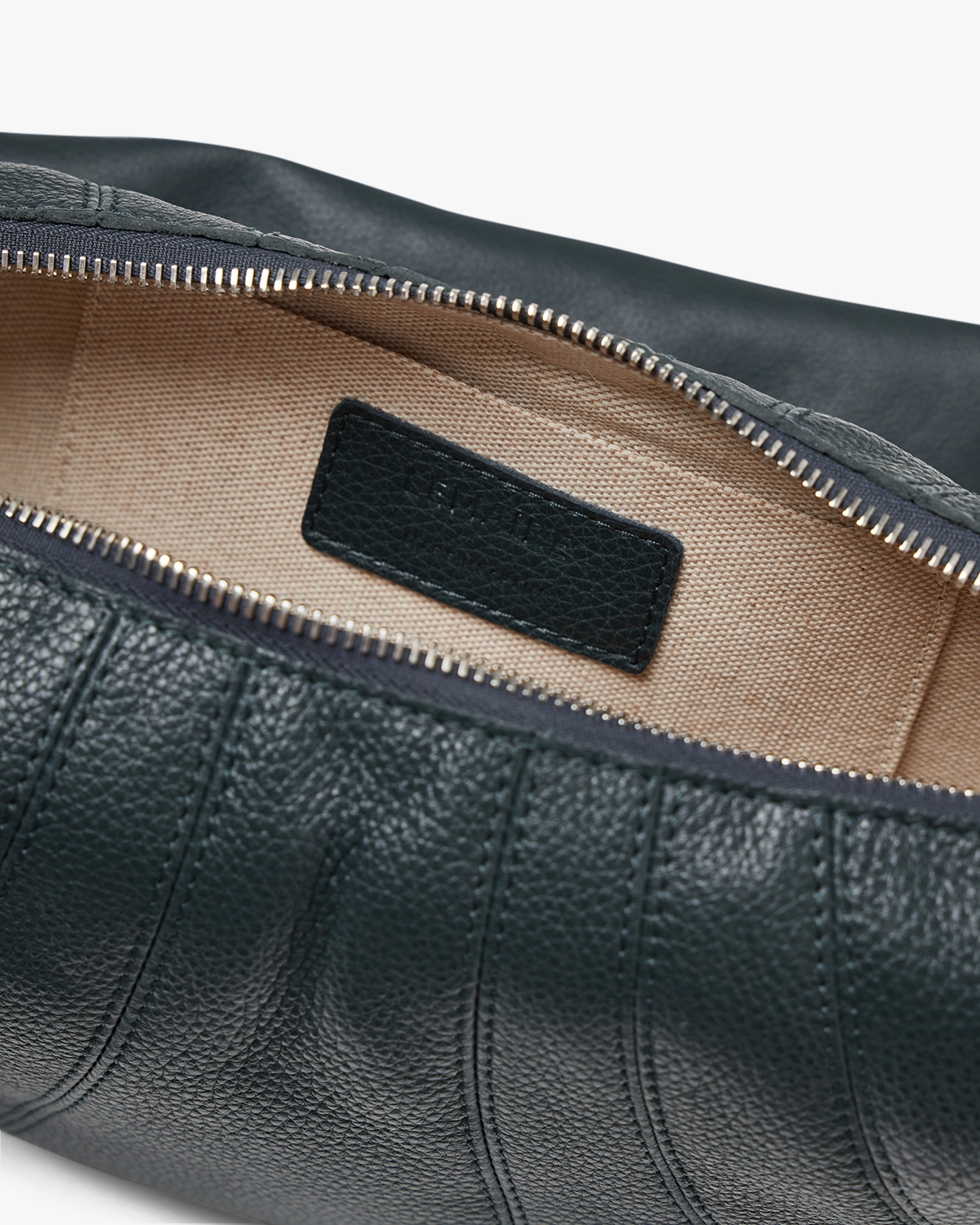 Small Croissant Bag Midnight Green Leather