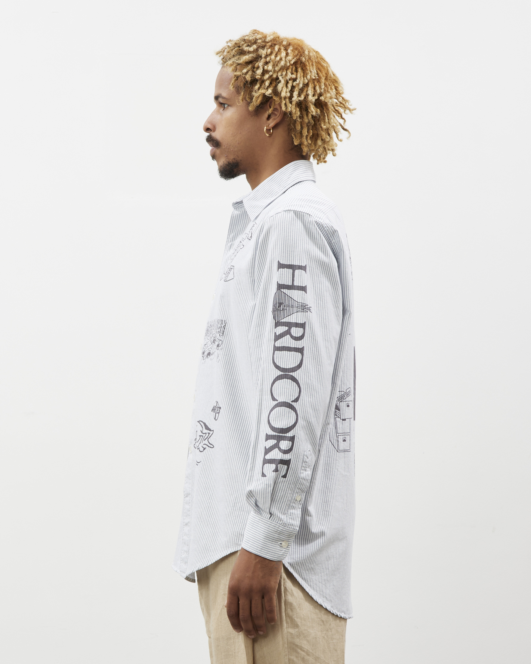 Graphic Overprinted Oxford Shirt