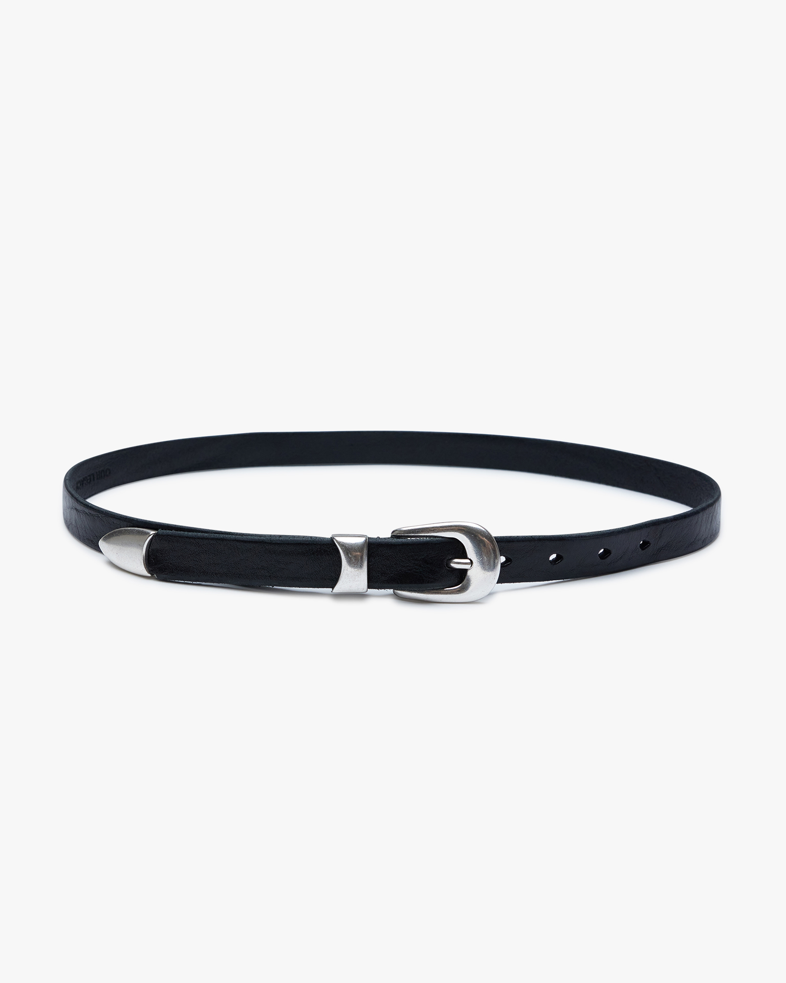 2cm Belt Black Leather | PRGRSS Store