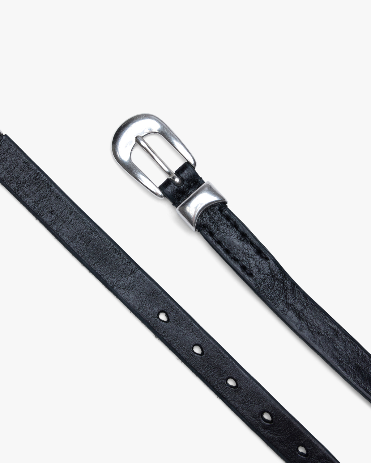 小物 OUR LEGACY L90 2CM BELT BLACK LEATHER OUR LEGACY BELT 2CM BLACK LEATHER | TODAY CLOTHING
